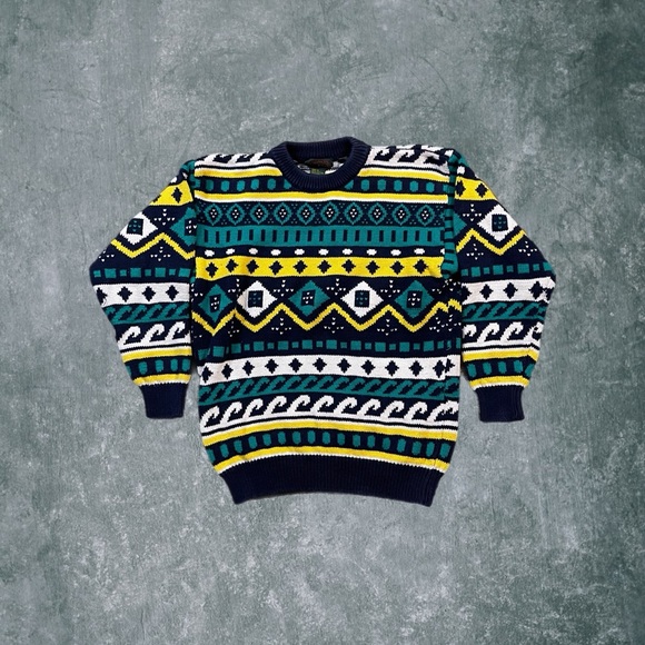 Charter Club Sweaters - Charter Club Women’s Petite Small Fair Isle Geometric Knit Sweater